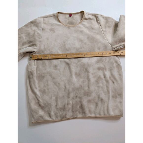 Lululemon Lab Fleece Crew Pullover Diamond Dye Light Ivory Cafe Au Lait Size L - Picture 6 of 10
